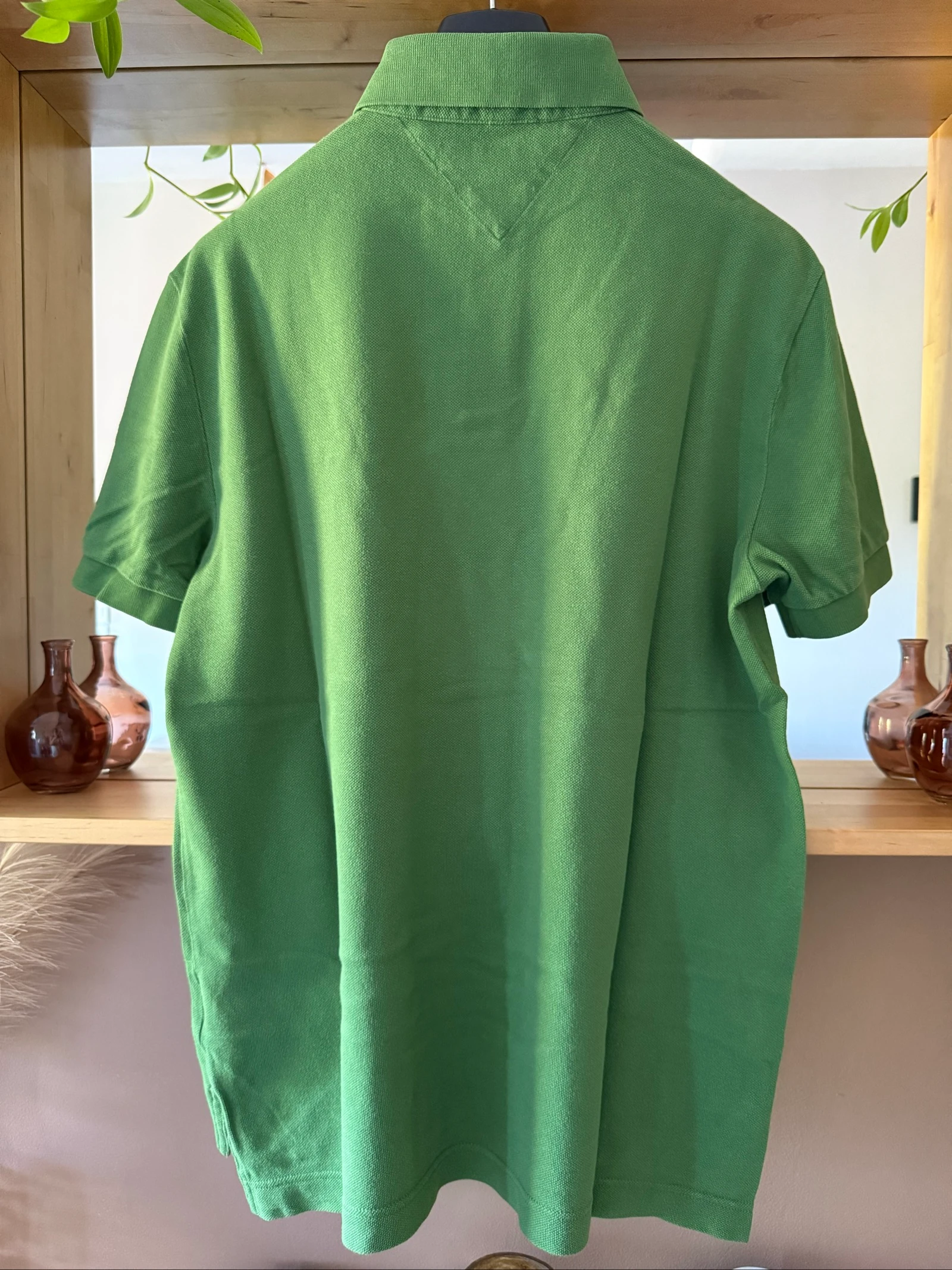 Men's Tommy Hilfiger S Classic Fit green polo – 100% cotton – photo 2